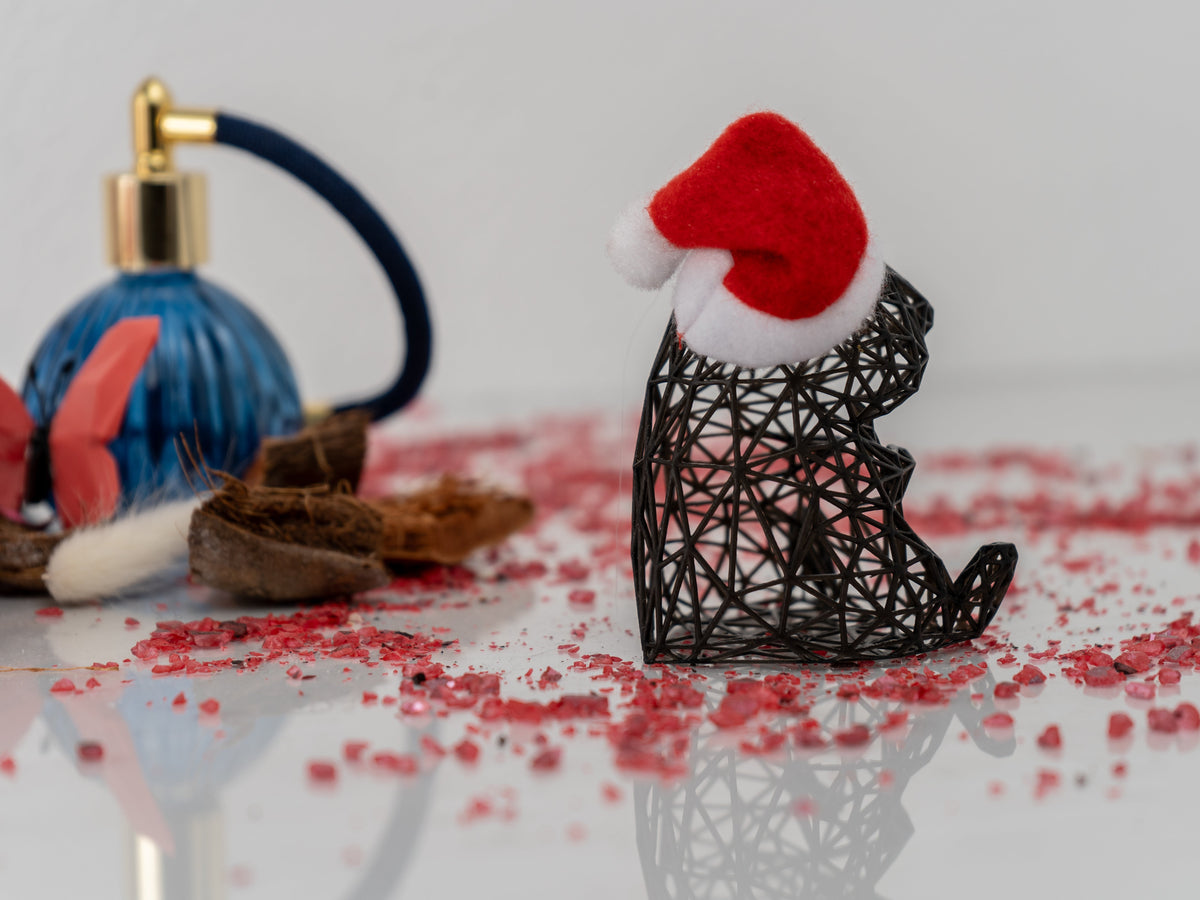 Cute Christmas hamster with hat