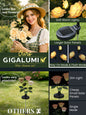 GIGALUMI Solar Outdoor Lights 9 Roses for Garden Decor, 3 Pack Yellow