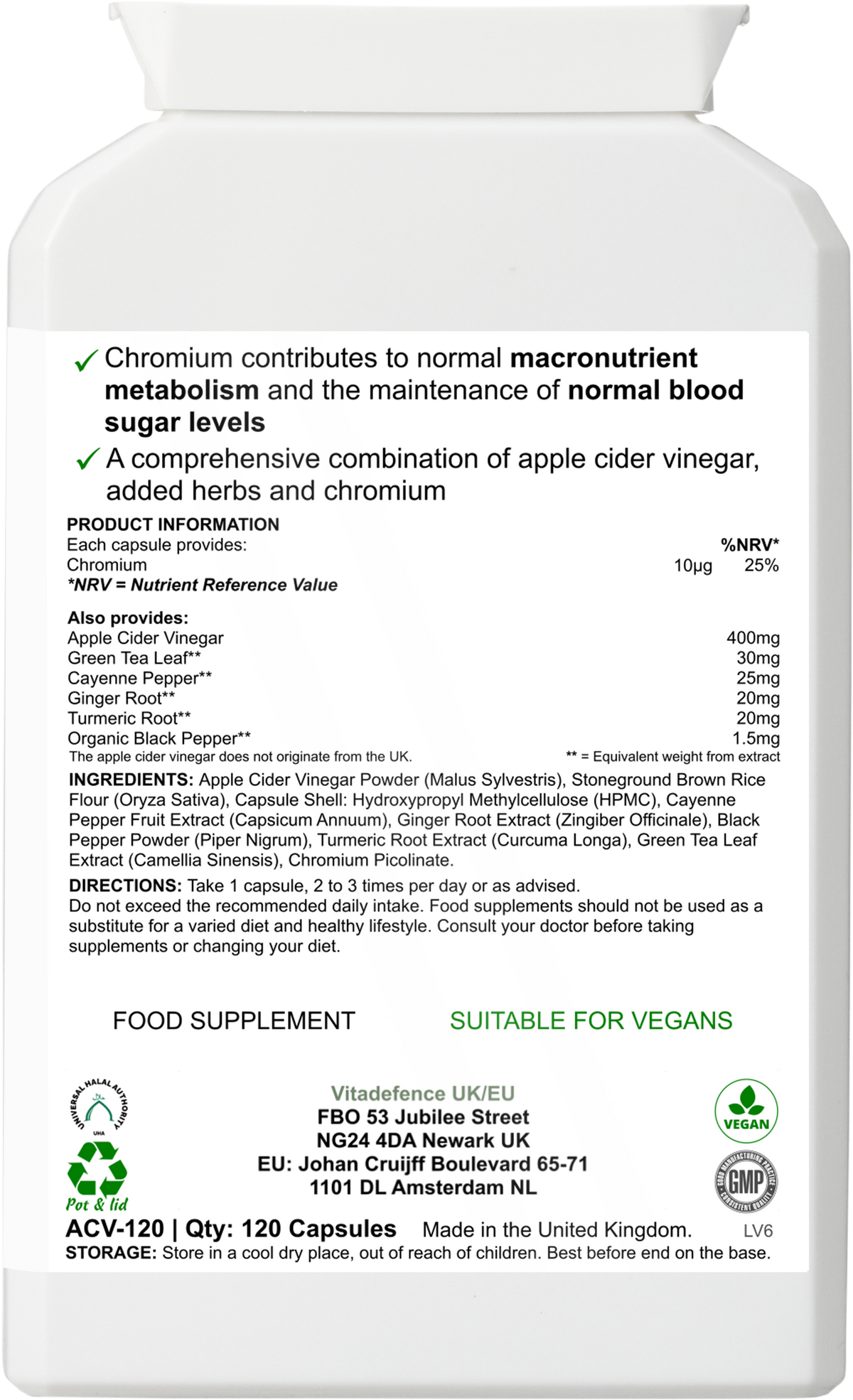 Apple Cider Multi — 120 Vegan Capsules