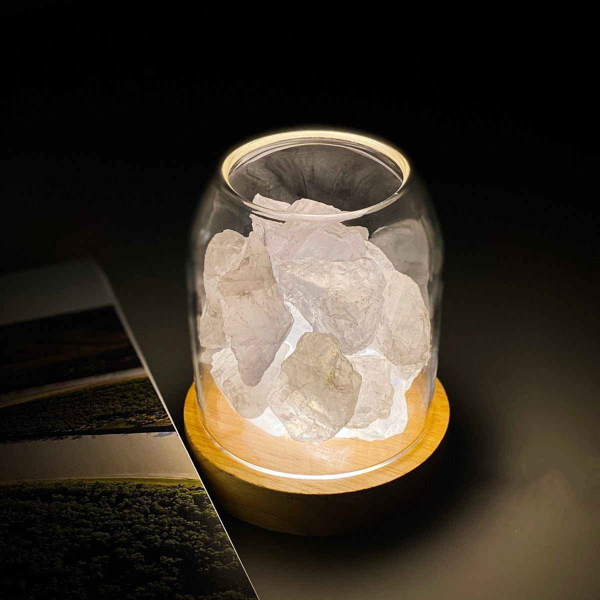 AURORA Crystal Light | Essential Oil Diffusing | Natural Quartz 500g | Power of Healing