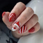 Gold Powder Christmas Fake Nails