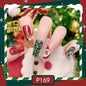 Gold Powder Christmas Fake Nails
