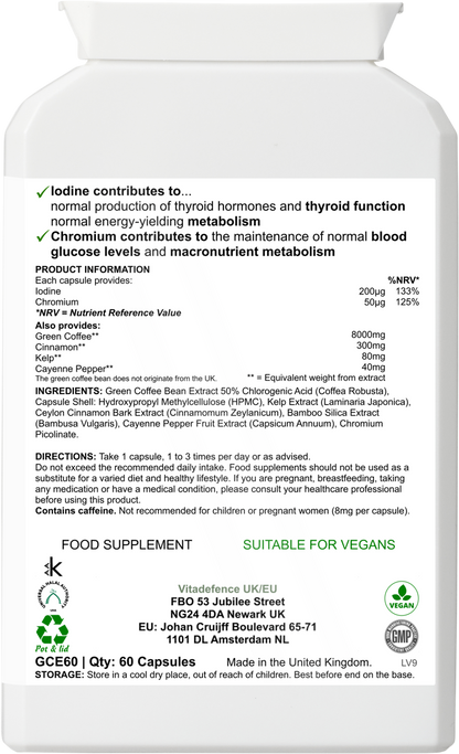 Green Coffee Multi | With Chromium, Iodine & Botanicals – 60 Vegan Capsules