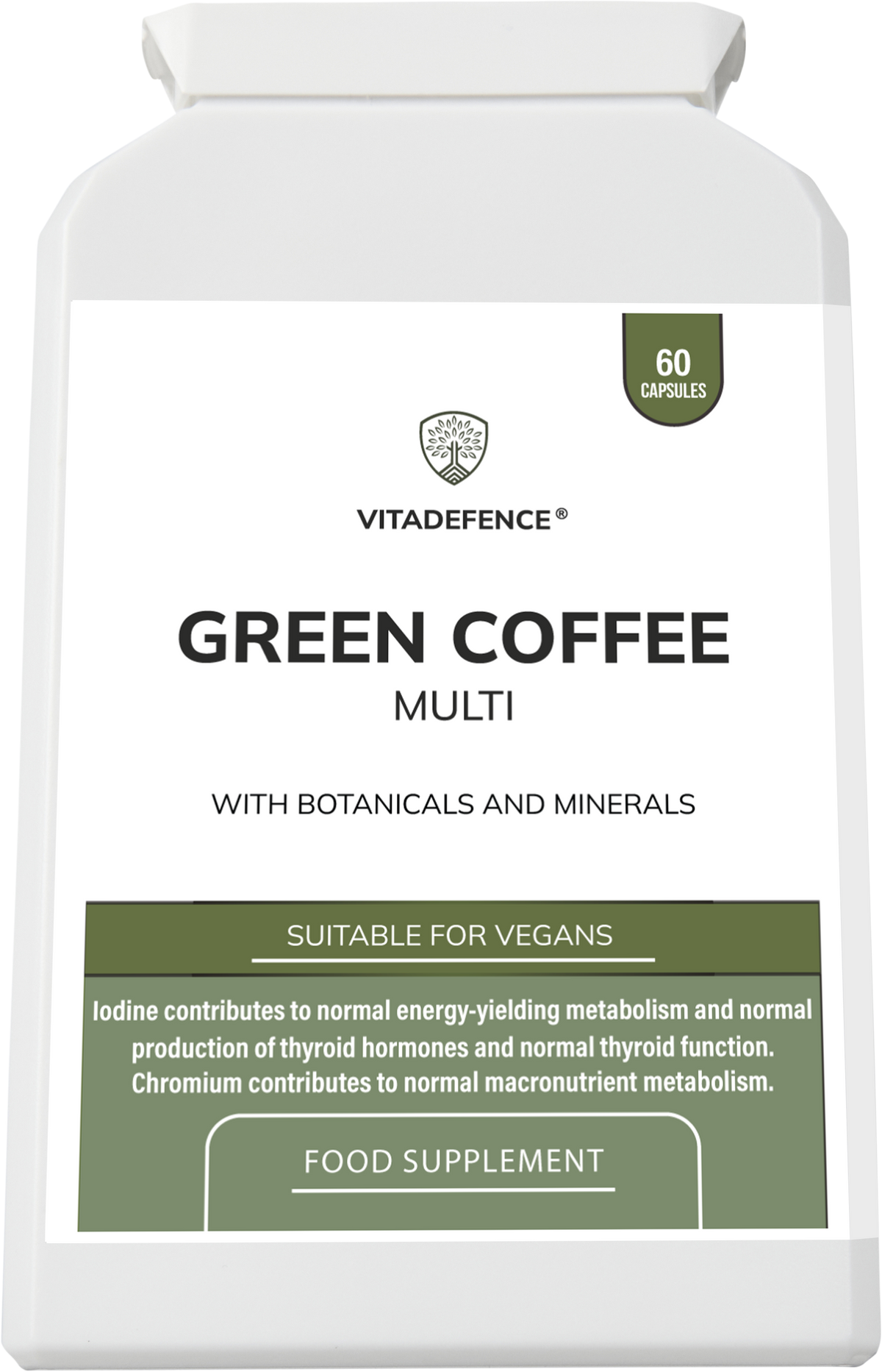 Green Coffee Multi | With Chromium, Iodine & Botanicals – 60 Vegan Capsules
