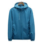 Hooded Long Sleeve Full Zip Outdoor Hiking Jacket with Pockets