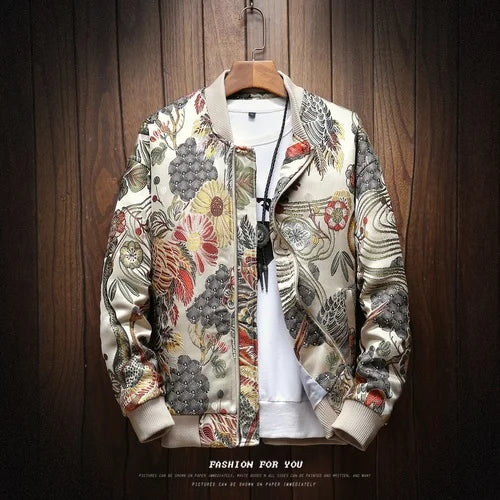 Long Sleeve Casual Streetwear Jacket with Front Closure and Pockets
