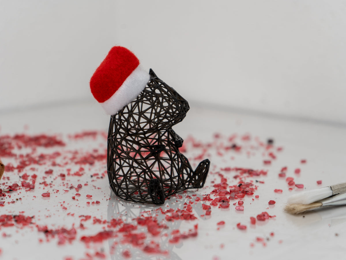 Cute Christmas hamster with hat