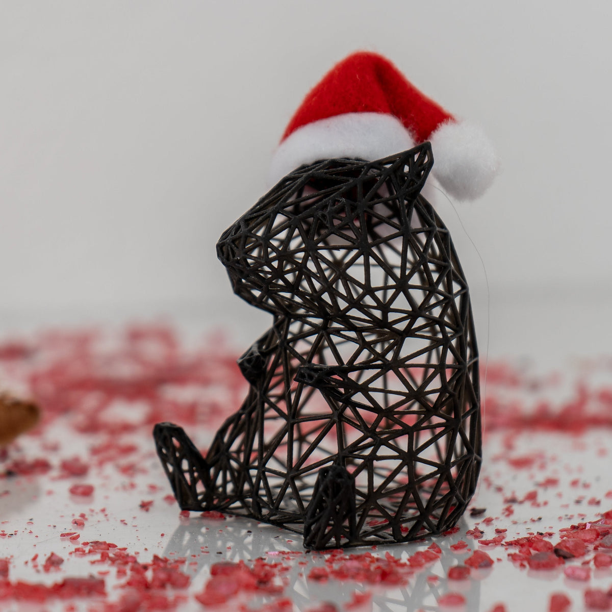 Cute Christmas hamster with hat