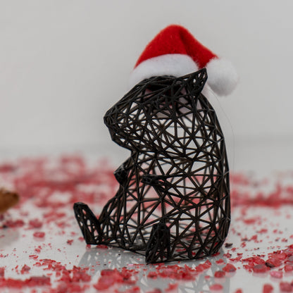 Cute Christmas hamster with hat