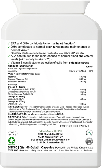 Omega 3-6-9 Multi — 60 Gelatin Capsules