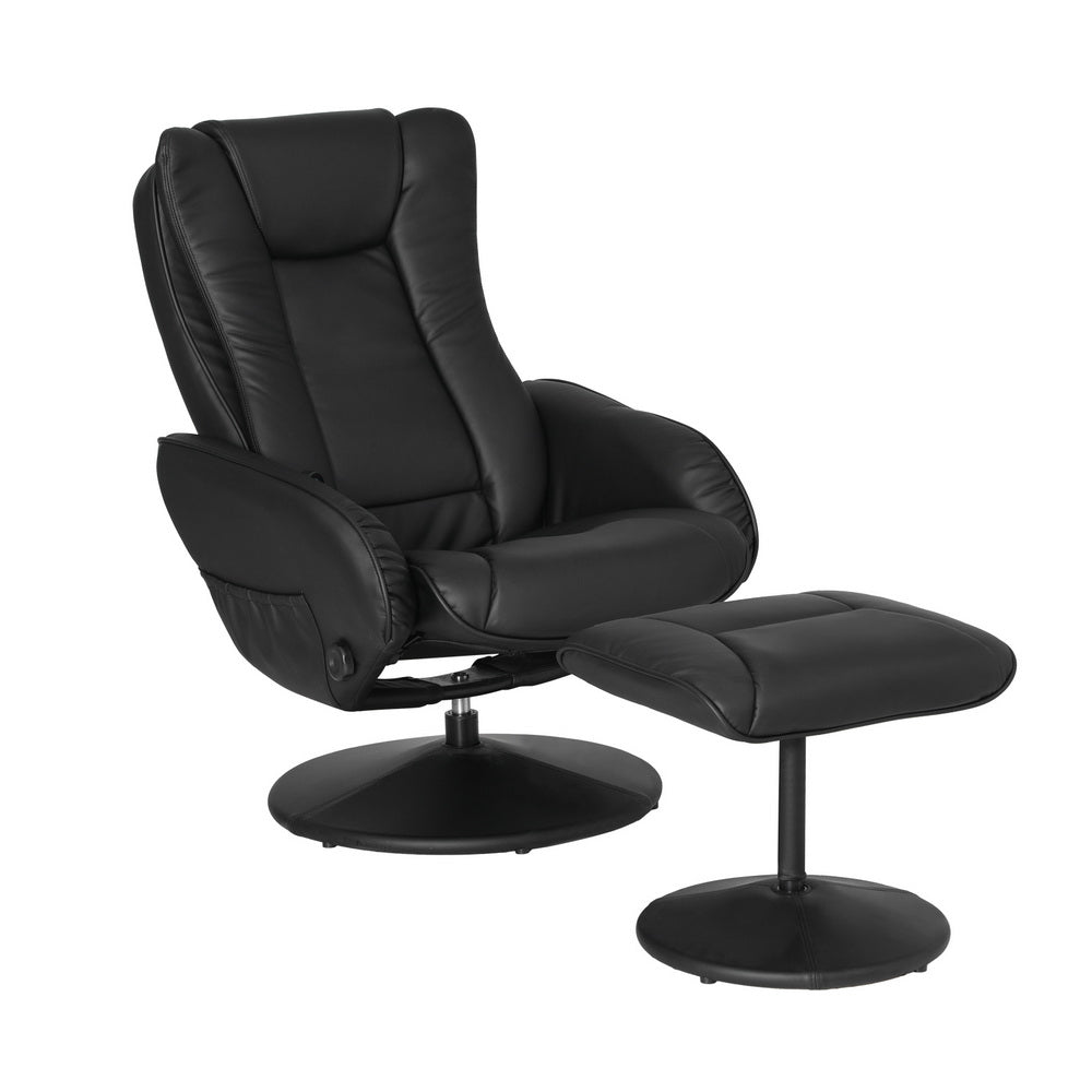 NNEDSZ Recliner Chair Electric Heated Massage Chairs Faux Leather Cobble