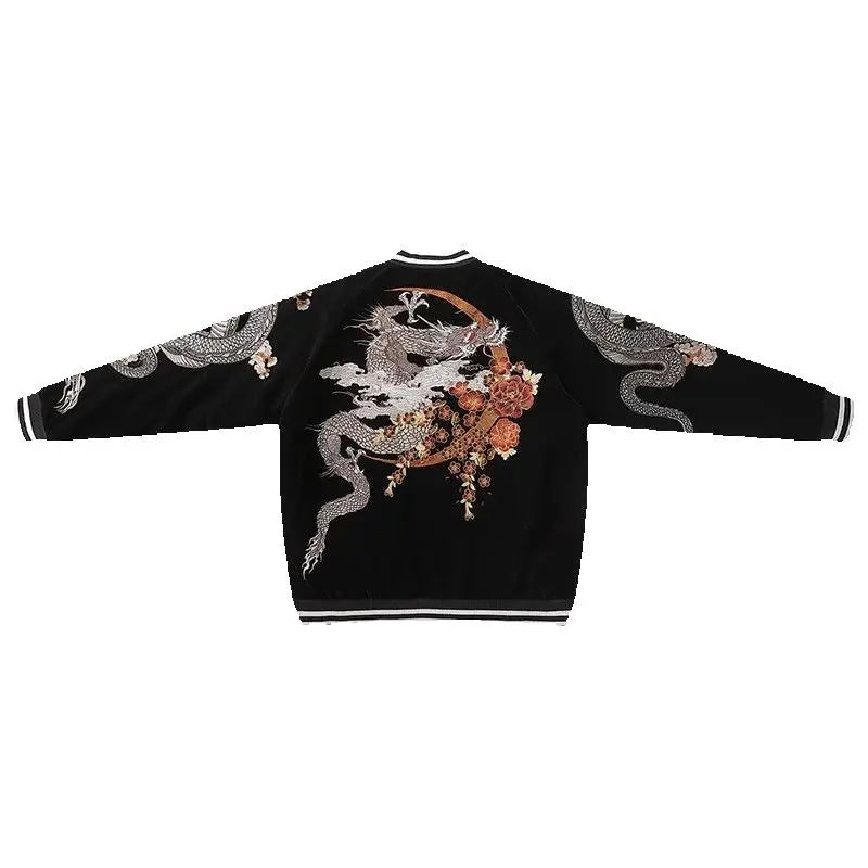 Long Sleeve Casual Streetwear Jacket with Front Closure and Pockets