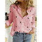 Women's V Neck Long Sleeve Button Front Shirt