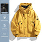 Hooded Long Sleeve Full Zip Outdoor Hiking Jacket with Pockets