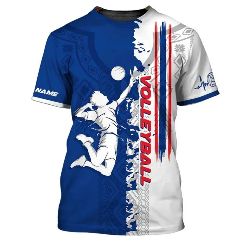 Volleyball Graphic Short Sleeve T-shirt For Sports Outfits