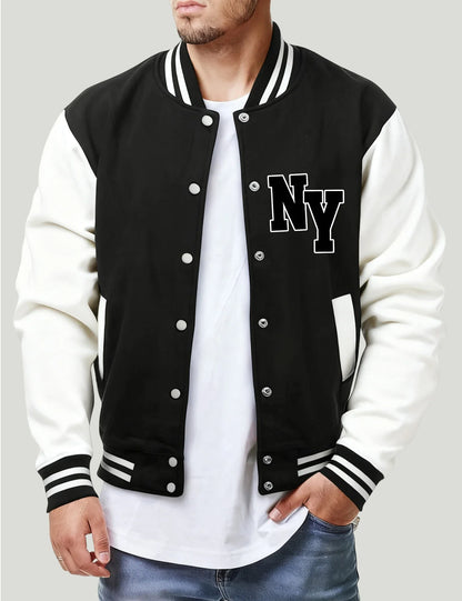Long Sleeve Casual Streetwear Jacket with Front Closure and Pockets