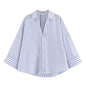 Women's Wide Short Sleeve Collared Button Front Shirt
