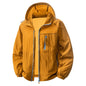 Hooded Long Sleeve Full Zip Outdoor Hiking Jacket with Pockets