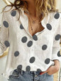 Women's V Neck Long Sleeve Button Front Shirt