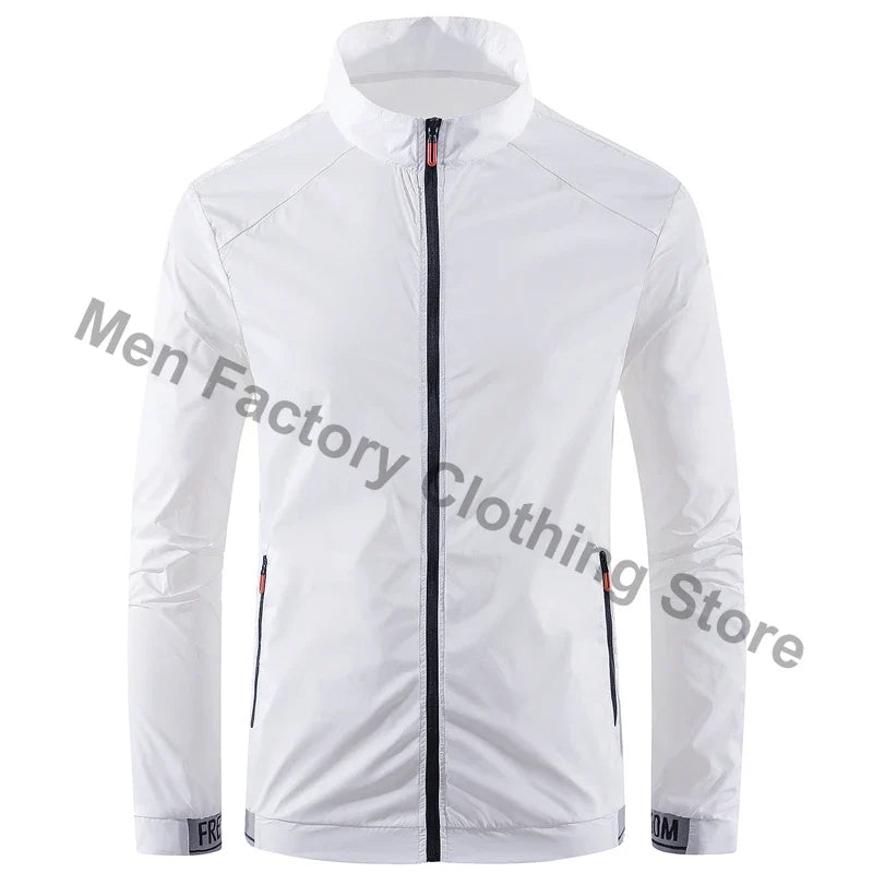 Collared Long Sleeve Full Zip Outdoor Hiking Jacket with Pockets