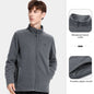 Long Sleeve Full Zip Fleece Outdoor Jacket with Pockets