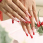 Gold Powder Christmas Fake Nails