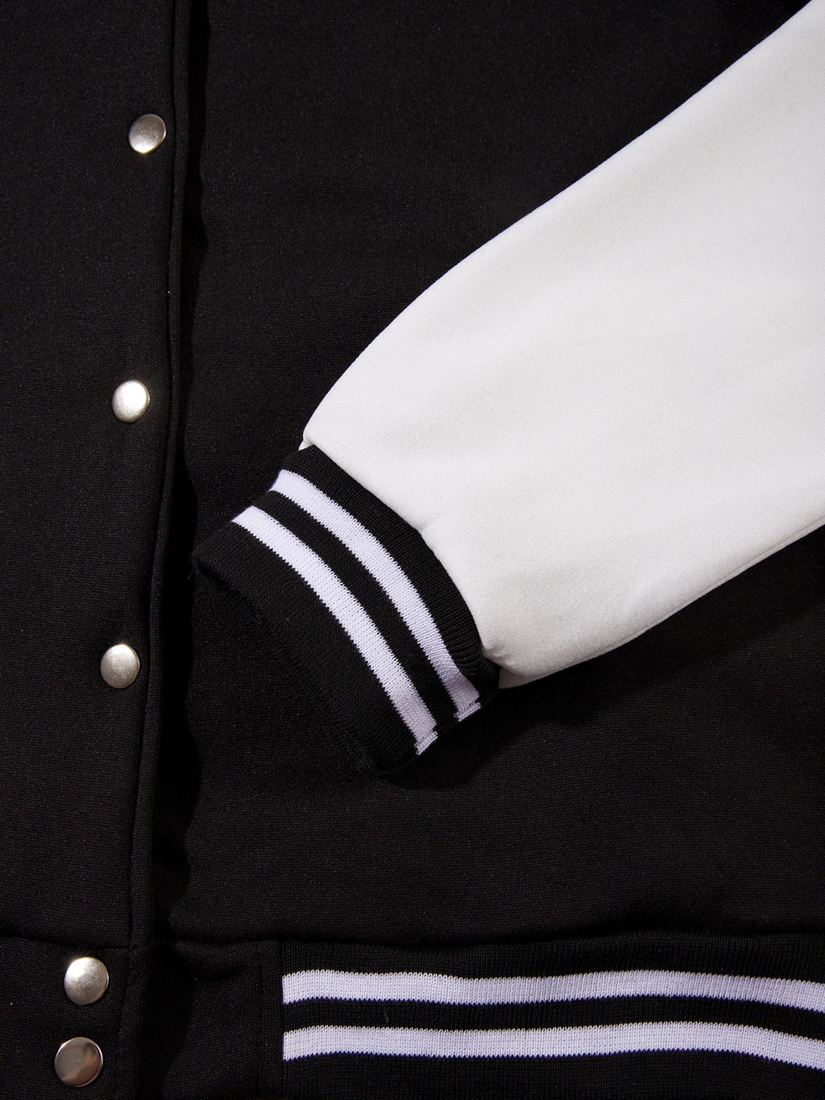 Long Sleeve Casual Streetwear Jacket with Front Closure and Pockets