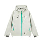 Hooded Long Sleeve Full Zip Outdoor Hiking Jacket with Pockets