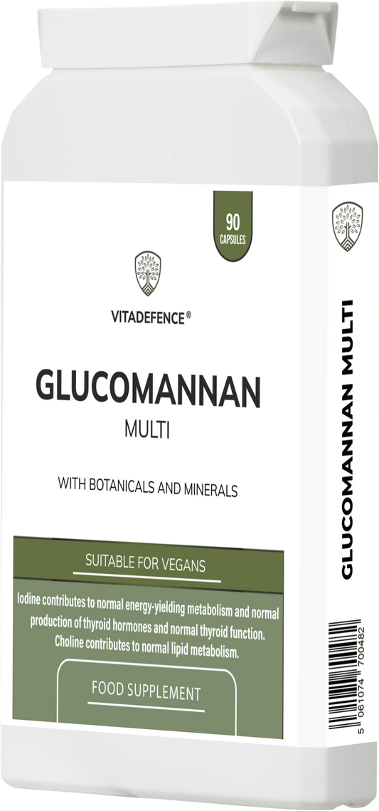 Glucomannan Multi – Vitamin B6, Choline, Minerals & Botanicals – 90 Vegan Capsules