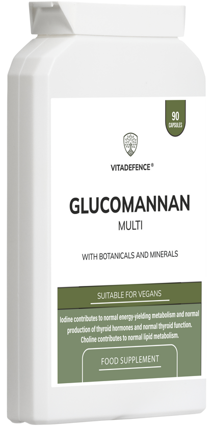 Glucomannan Multi – Vitamin B6, Choline, Minerals & Botanicals – 90 Vegan Capsules