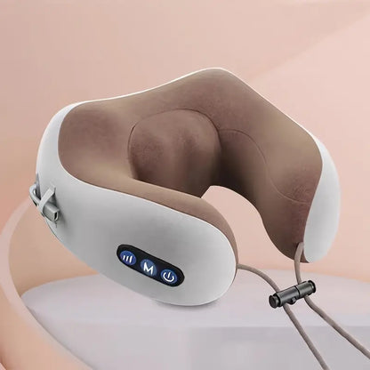 Electric Neck Massager with Heat - U-shaped Massage Pillow