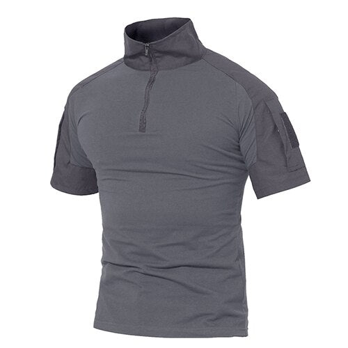 Men Summer T Shirts Airsoft Army Tactical T Shirt Short Sleeve Military Camouflage Cotton Tee Shirts Paintball Clothing
